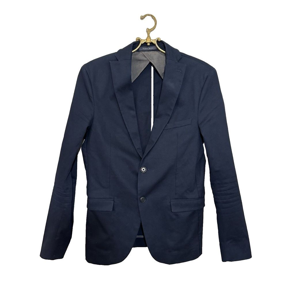 ZARA Man Blue Blazer Jacket Size 38